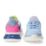 Championes de mujer Push Lola, color celeste con detalles en azul, rosa y amarillo.