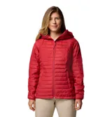 Campera puffer Columbia Silver Falls II Hood color azul marino, con capucha, cierre frontal completo, bolsillos laterales con cierre y puños elásticos. Confeccionada con tecnología Omni-Shield que repele la humedad y Thermarator que mantiene el calor.