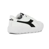 Zapatillas deportivas de mujer color blanco con detalles en negro, diseño clásico y cómodo.