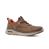Championes Skechers color marrón con capellada de tejido de punto y detalles en cuero sintético. Cuenta con cordones elásticos, plantilla Arch Fit removible y tecnología Hands Free Slip-ins para calzar fácilmente.