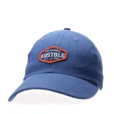 Gorro de algodón color azul con logotipo bordado y diseño clásico de visera.