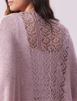 Cárdigan tejido color lila, marca Do Everything In Love. Mangas amplias con terminación fruncida y espalda calada.