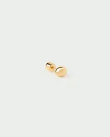 Aros pequeños dorados con forma de esfera.