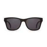 Lentes de sol polarizados en color gris, fabricados en madera de ébano y arce, con bisagras flexibles.