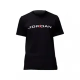 Remera negra de algodón con logo de Jordan y texto "Jordan" en blanco.