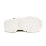 Championes Caterpillar Intruder Lite Vent, color negro con suela blanca. Confeccionados en cuero y malla, con forro de gamuza y plantilla de espuma de PU.