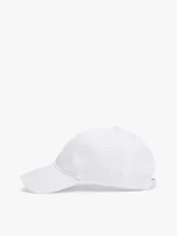 Gorra de béisbol blanca de algodón con logo de Tommy Hilfiger bordado en el frente.