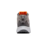 Botas de trekking Columbia Benson Mid color gris con detalles en naranja, confeccionadas en malla transpirable con superposiciones de ante. Cuentan con tecnología Omni-Shield™ que repele la humedad y resiste las manchas, entresuela TechLite™ para amortiguación y absorción de impactos, y suela Omni-Grip™ para tracción en todo tipo de terrenos.
