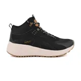 Bota de excursionismo Skechers Sparrow 2.0 - Mt. Goddess, color negro con detalles en dorado. Cuenta con cordones, capellada de malla y durabuck sintético, plantilla Skechers Memory Foam y suela de tracción de caucho flexible.