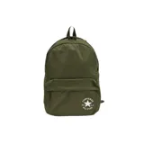 Mochila Converse color verde militar con logo Converse All Star en blanco.