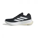 Championes Adidas Supernova Ease, color negro con detalles blancos, ideales para running.