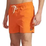 Short de baño naranja con cintura elástica y cordón ajustable.