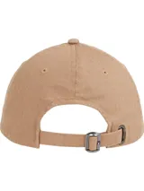 Gorra de béisbol color beige con diseño de espiga, logo de Tommy Hilfiger bordado en el frente y hebilla metálica ajustable en la parte trasera.