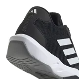 Championes Adidas Amplimove Trainer W, color negro con detalles blancos, ideales para entrenamiento. Presentan las tres tiras características de la marca en color blanco en el lateral.