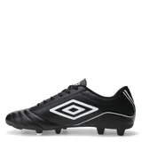 Championes de fútbol Umbro Classico III HG, color blanco con detalles en negro.