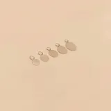 Medalla redonda lisa de plata 925 para grabar.