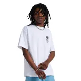 Remera blanca de manga corta con logo de Vans estampado en el pecho.