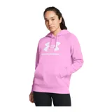 Buzo negro Under Armour de corte clásico, con capucha y logo grande estampado en el frente. Confeccionado en tejido Fleece ligero, cómodo y cálido.
