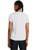 Remera deportiva Under Armour Tech™ SSV Twist color rosa con logo blanco en el pecho.