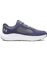 Championes de running Under Armour Charged Versurge, color azul con detalles en gris y suela blanca.