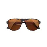 Lentes de sol Sunski Shoreline con montura de carey y lentes marrones polarizados.
