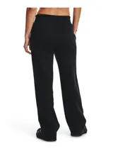 Pantalón de jogging Under Armour RVL Fleece negro, de corte recto y tiro alto, con cintura elástica ajustable con cordón.