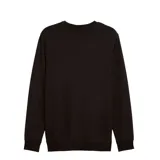 Buzo de hombre Puma Logo Crew color negro, de corte clásico y cuello redondo. Presenta el logo de Puma estampado en el pecho.