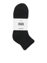 Pack de tres pares de medias deportivas invisibles Jack & Jones, color negro, con logo en el empeine.