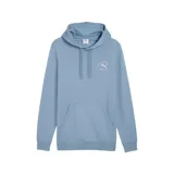 Canguro Puma Class TR celeste con capucha y cordones ajustables, bolsillo tipo canguro y logo estampado en el pecho.