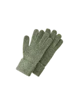 Guantes de punto color verde musgo.