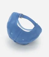 Gorra de sarga de algodón celeste con ala curva, ajuste trasero y bordado frontal con la inscripción "Sol&Mar" en color dorado.