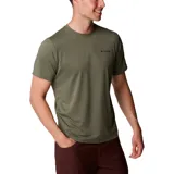 Remera deportiva Columbia Hike Crew color borgoña, de corte clásico y manga corta, con logo estampado en el pecho. Confeccionada en poliéster con tecnología Omni-Wick para absorción de la humedad y control de olores.