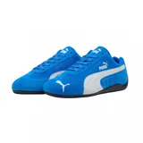 Championes Puma Speedcat OG azules de gamuza con detalles en blanco y suela negra.