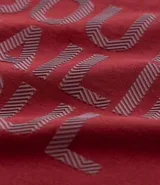 Remera de algodón color ladrillo con cuello redondo, manga corta y estampa con la frase "South Sailing Soul".