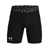 Calza corta de compresión Under Armour HG Armour color negro con cintura elástica gris con logo de la marca.