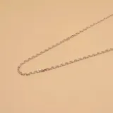 Cadena forcé de plata 925, de 70 cm de largo y 3 mm de ancho de eslabón.