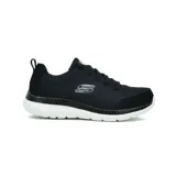 Championes Skechers Bountiful negros con capellada de malla, cordones y plantilla Memory Foam.