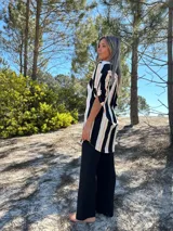 Sobrecamisa de fibrana con cuello mao, estilo kimono o vestido.