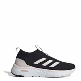 Championes Adidas Cloudfoam Move Sock negros con detalles en rosa y blanco. Diseño slip-on con exterior de malla y las tres tiras características de la marca en los laterales.