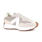 Championes deportivos American Sport modelo Lyra, color gris claro con detalles en blanco y suela marrón.