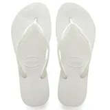 Sandalias Havaianas Slim de mujer, color blanco.