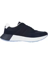 Zapatillas de running de corte bajo con monograma TH bordado, exterior de ante y paneles de mezcla de texturas.