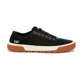 Zapatillas urbanas Caterpillar Amp Canvas, color negro, con capellada de lona recubierta en PU, forro de malla interior reciclada, plantilla de espuma EVA, suela de goma duradera y tratamiento Street Shield repelente al agua.