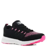Championes de running Push Lucy, color negro con detalles en rosa.