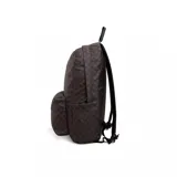 Mochila Vans Old Skool con estampado a cuadros en tonos marrones y negros, con bolsillo frontal con cierre y logo de la marca.