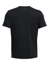 Remera deportiva negra Under Armour Vanish Elite Vent de manga corta con logo en el pecho.