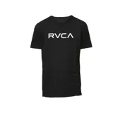 Remera básica de algodón en color negro, con logo blanco de RVCA en el frente.