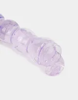 Slime con glitter y estrellas en tono violeta.