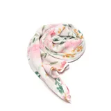 Pashmina de viscosa liviana con estampado floral multicolor.