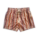 Traje de baño de hombre con elástico en la cintura, tres bolsillos (dos laterales y uno trasero), tela con 10% spandex y secado rápido con doble costura de seguridad, interior con mesh hipoalergénico y accesorios waterproof.